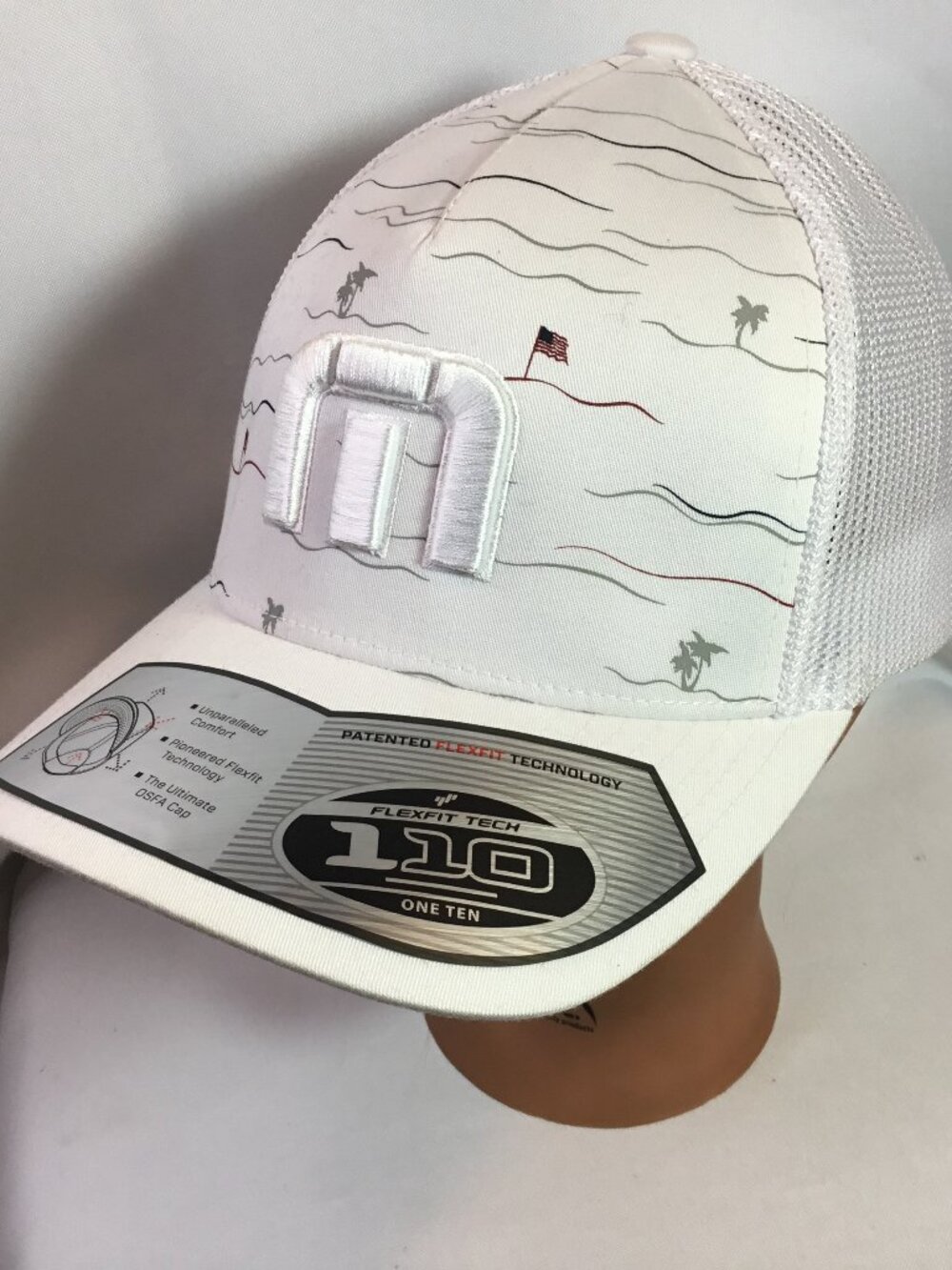 Travis Mathew Front Icon Hat Men's Patriotic White Snapback 110 OS Golf